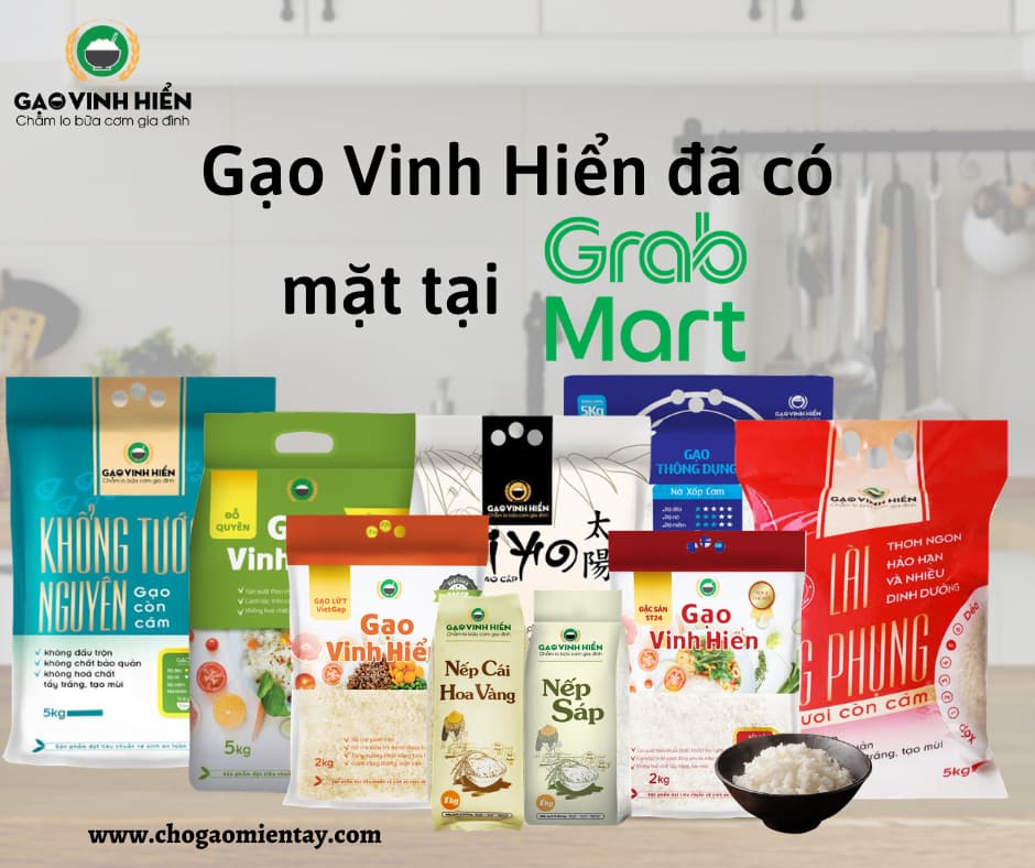 Đã có 4 chi nhánh Gạo Vinh Hiển tại GrabMart