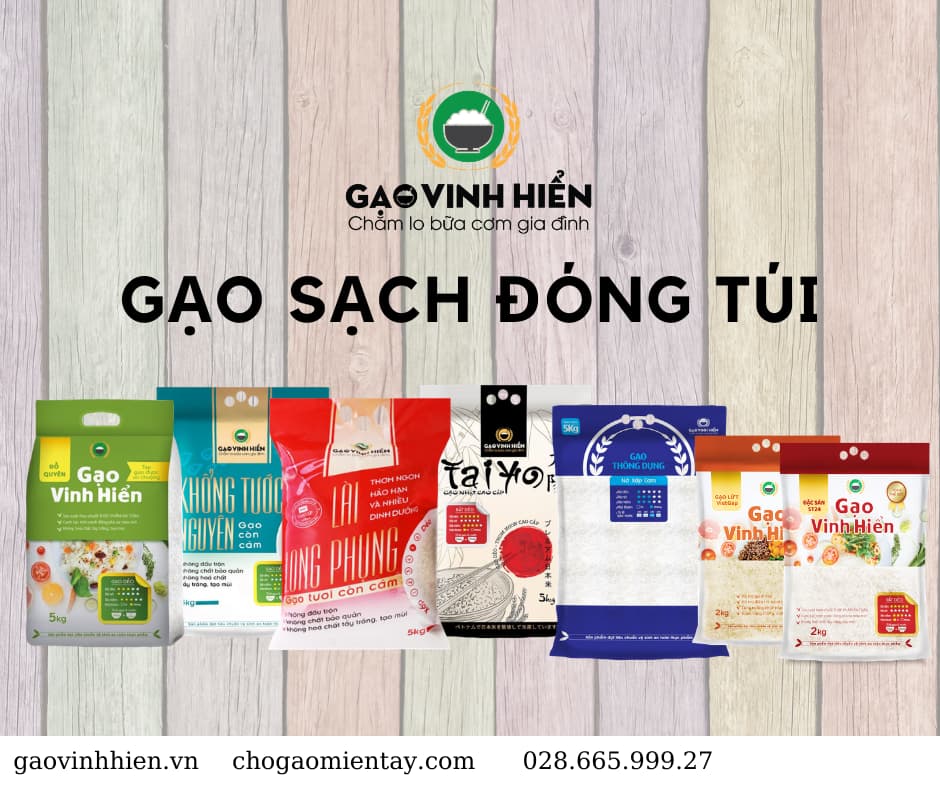 Tổng hợp những kênh kinh doanh gạo đóng túi Vinh Hiển