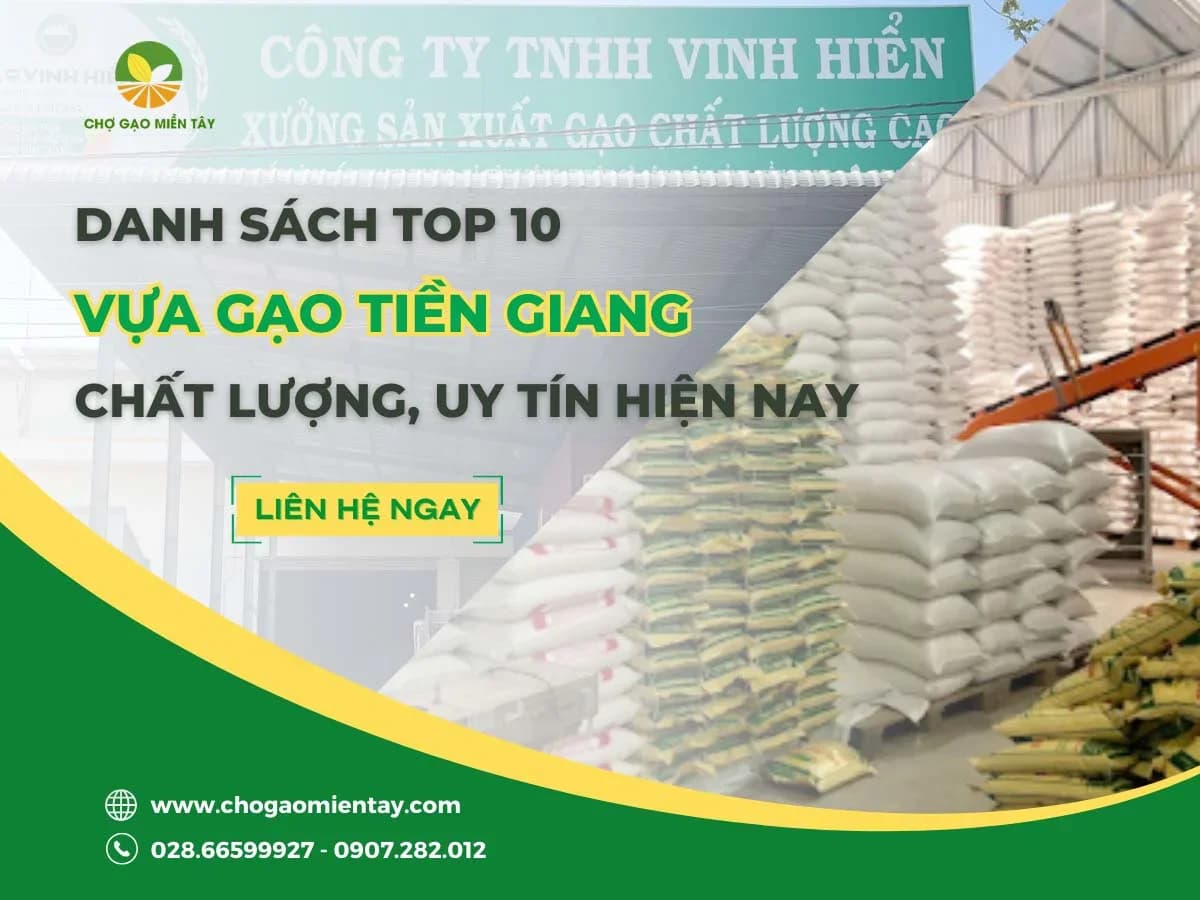 Danh sách top 10 vựa gạo Tiền Giang chất lượng và uy tín hiện nay